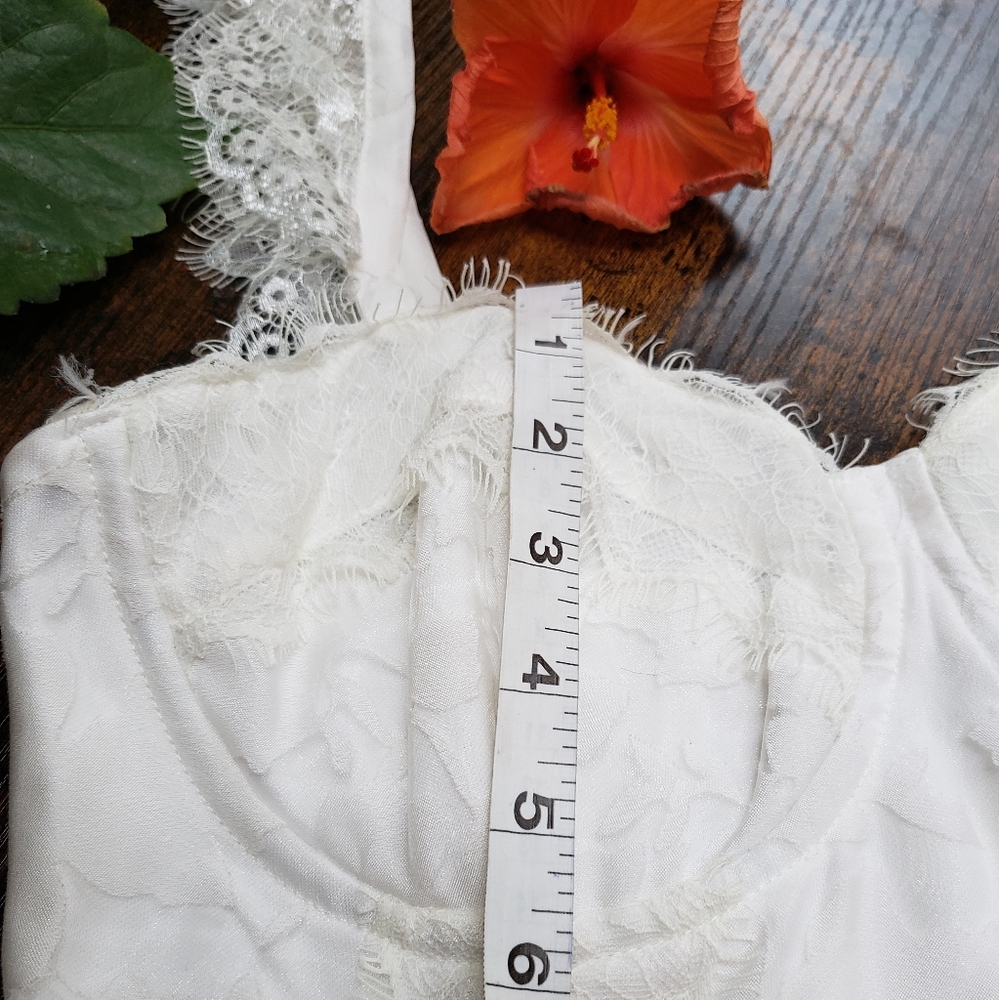 US XS Nordstrom lace overlay balconette midi hoco, wedding bustier - Picture 6 of 14